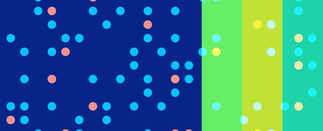 Blue and green abstract graphic