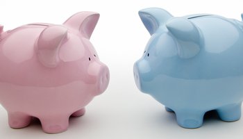 Blue And Pink Piggy Banks,