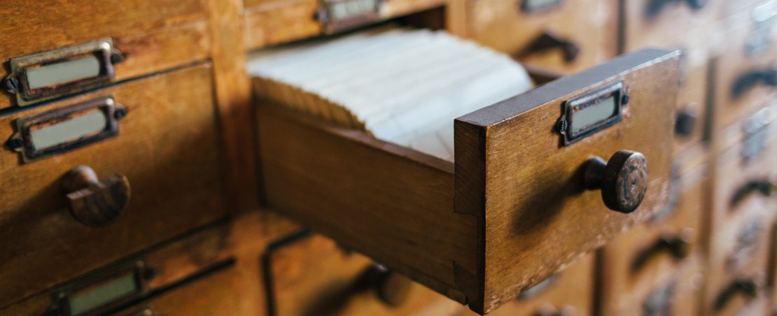 Vintage file catalog box
