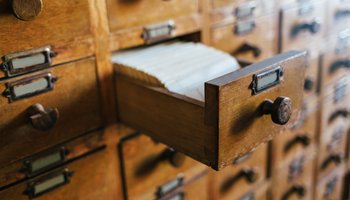 Vintage file catalog box