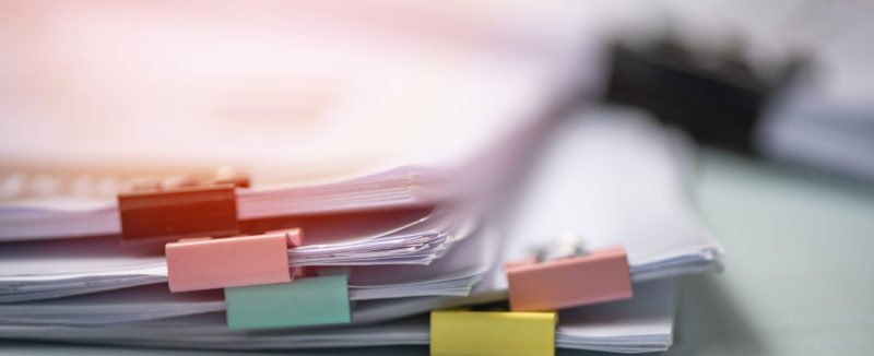 paper with paperclips