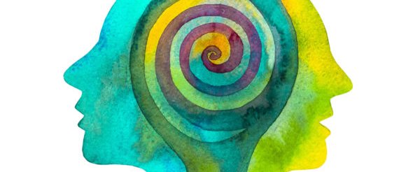 Two heads/faces, illustration
