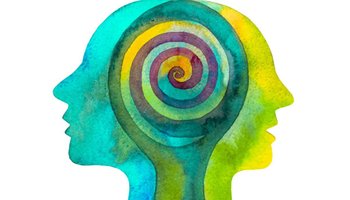 Two heads/faces, illustration