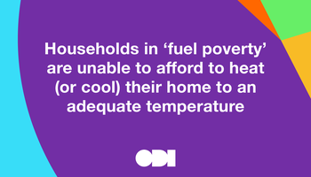 Households in fuel poverty are unable to afford to heat (or cool) their home to an adequate temperature