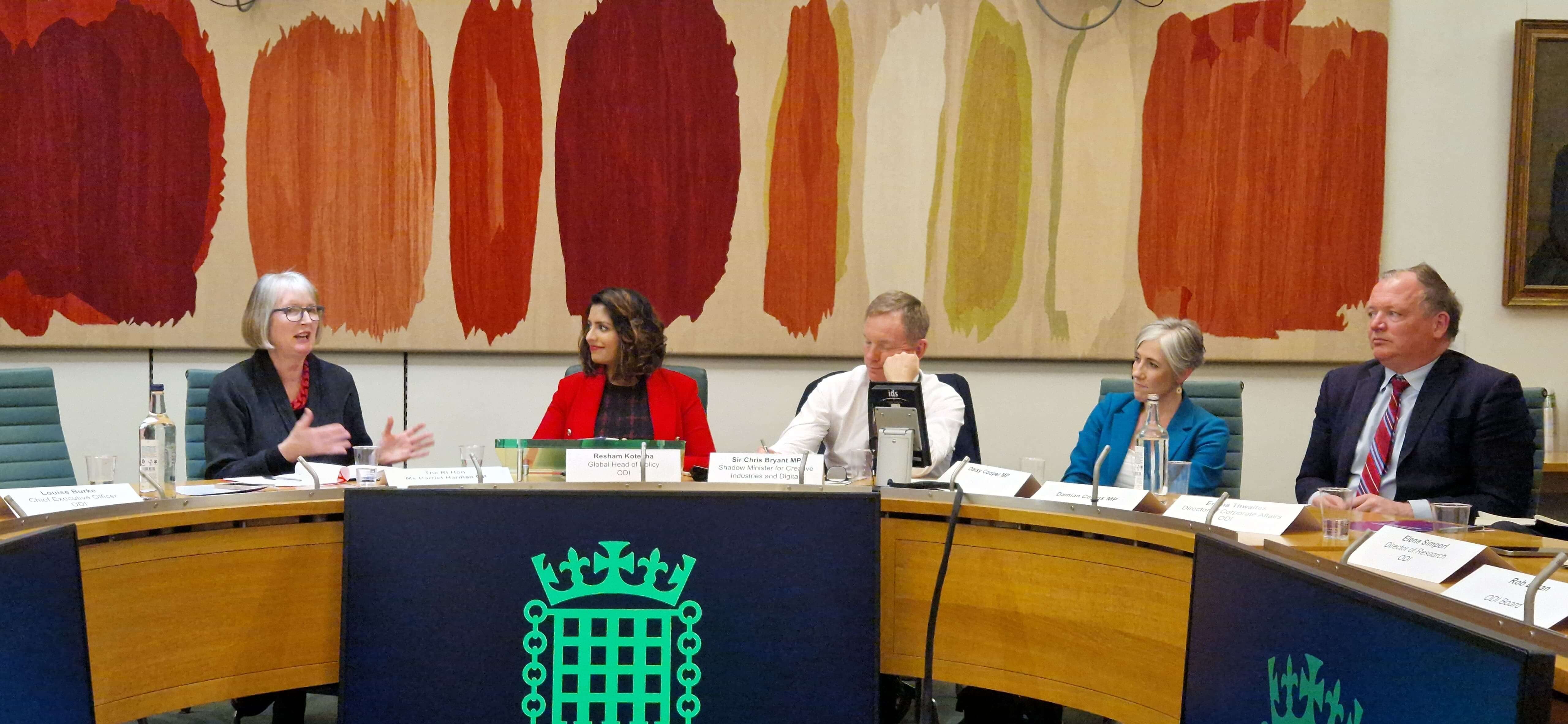 The Rt. Hon. Harriet Harman MP speaks at the ODI's manifesto launch in Westminster