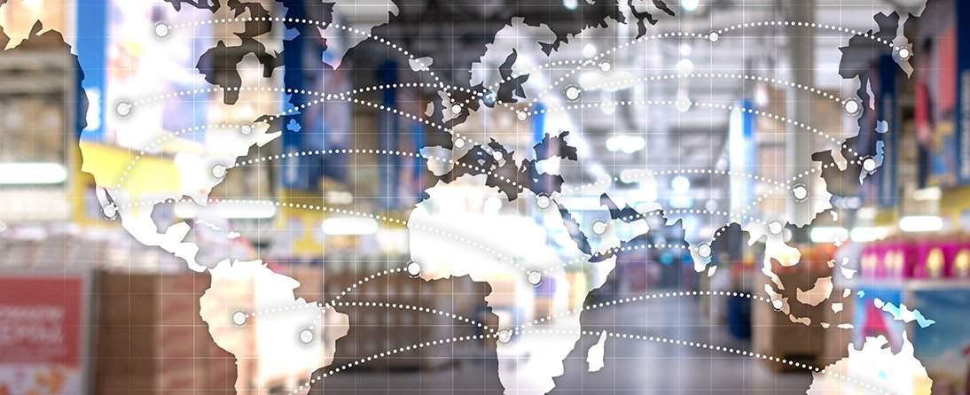 Map Global Logistics Partnership. Import Export concept.