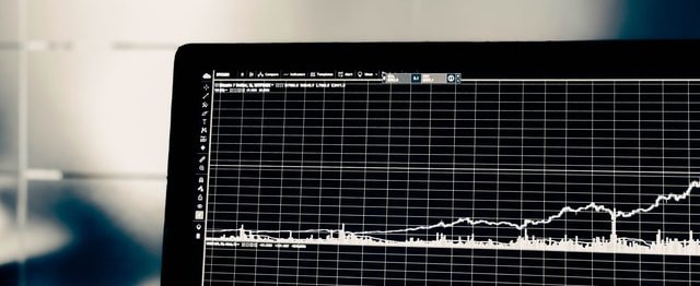 line graph on screen