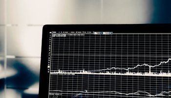 line graph on screen