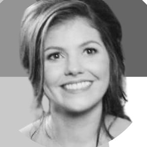 B/W photo of Gráinne O'Neil