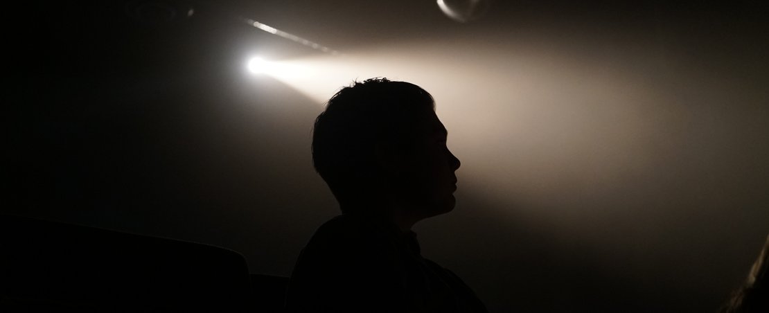 head profile of person in shadow