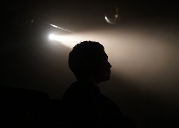 head profile of person in shadow