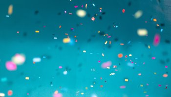 petals, blue background, abstract