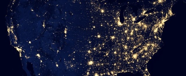 Satellite image - cities from above