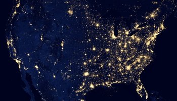 Satellite image - cities from above