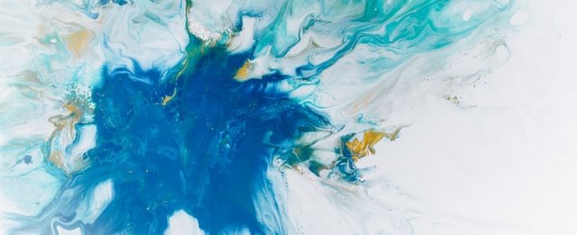 blue paint splurge