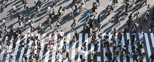 people crossing zebra crossing