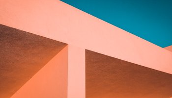 orange concrete blue sky