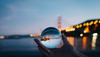 City night lights crystal prism ball